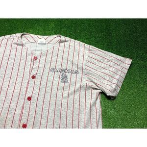 Vintage 90s Off The Bench St. Lois Cardinals Men's Button Shirt Size XL Gray USA